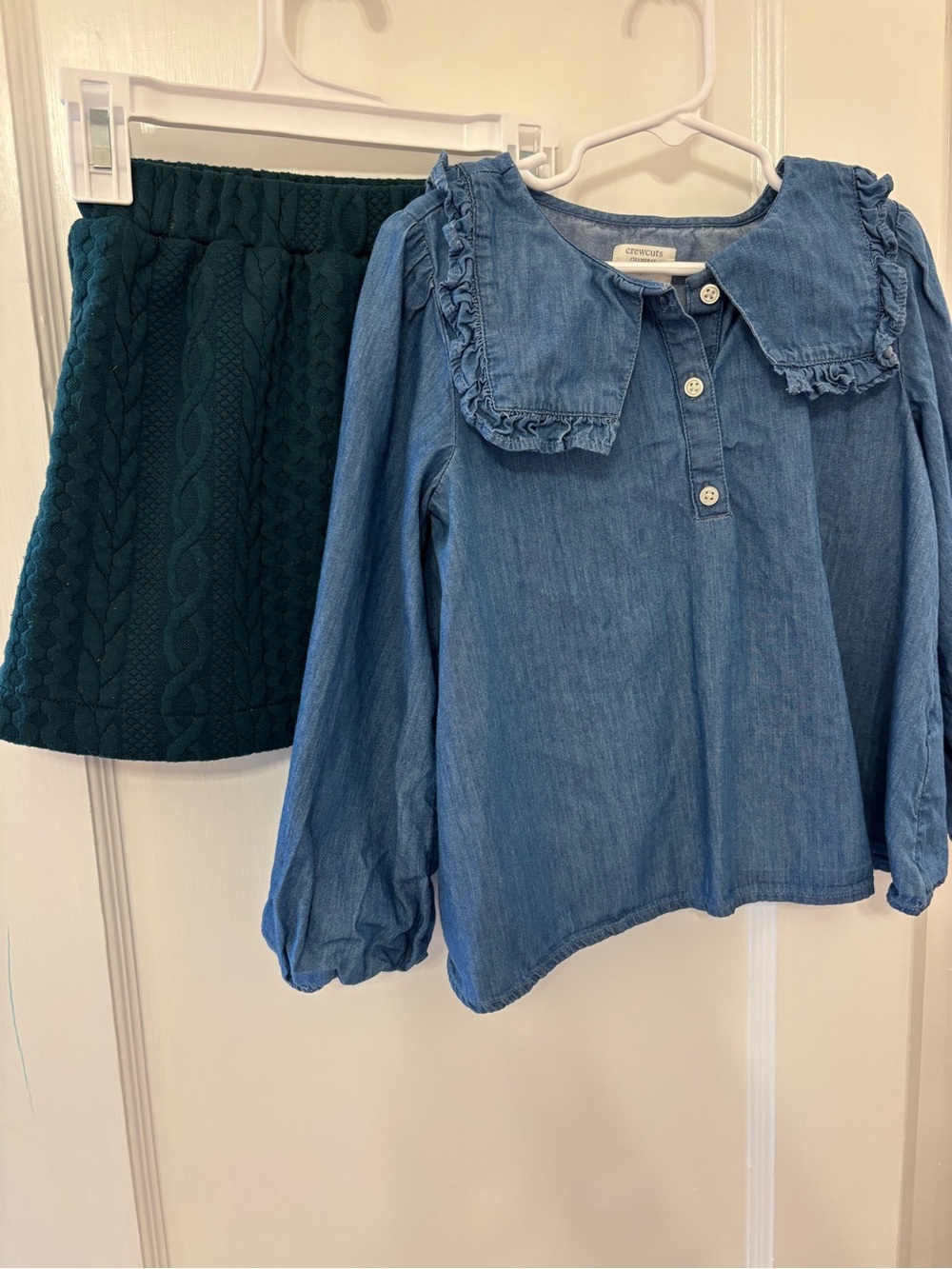 Bisby Quilted Mini Skirt and J. Crew Top